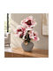 Kunstblumenstrauß Pfingstrose Typ F18x50 cm Burgundische Weiße Keramiktopf