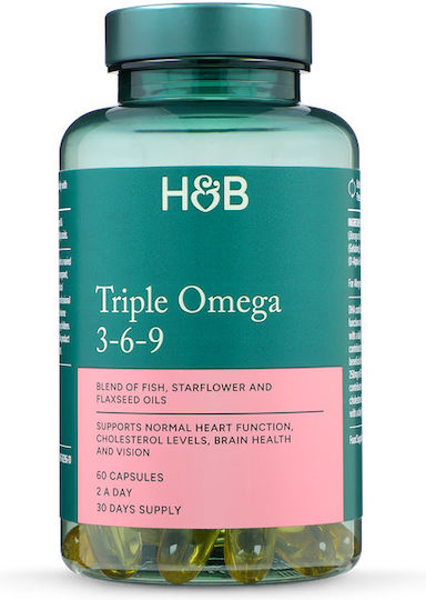 Holland & Barrett Omega 3 Fischöl / Leinöl 60 Kapseln