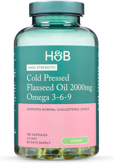 Holland & Barrett Omega 3 6 Linseed Oil 2000mg 180 Capsules