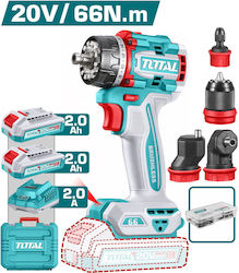 Total TDLI206686E Mașină De Găurit Cu Baterie Brushless 20V 2x2Ah Total TDLI206686E Mașină De Găurit Cu Baterie Brushless 20V 2x2Ah