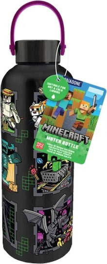 Pyramid International Kids Water Bottle Minecraft MINECRAFT Mascots Metal Water Bottle Carry Loop 500ml