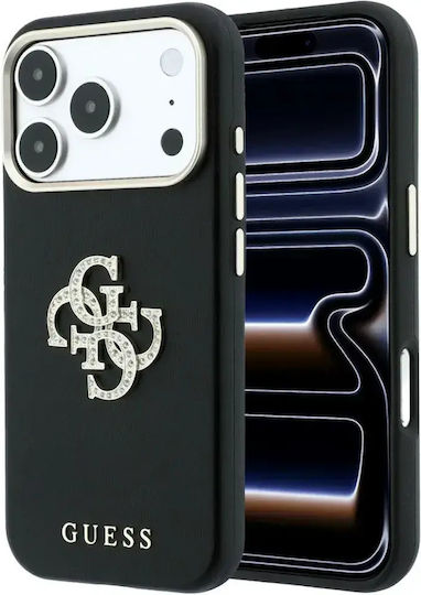 Guess Glatt & Groß Strass Logo Hülle Für iPhone 18 Pro / 17 Pro Schwarz