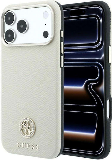 Guess Grained Round Strass Logo Magsafe Case Iphone 18 Pro Max 17 Pro Max Beige 3666339653910