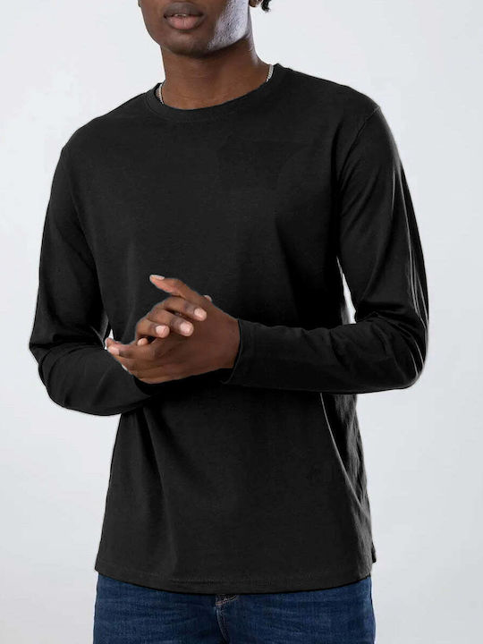 Ansin Long Sleeve Black Blouse