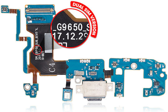 Charging Port Flex Cable Samsung Galaxy S9 Plus G9650 Dual Sim Version