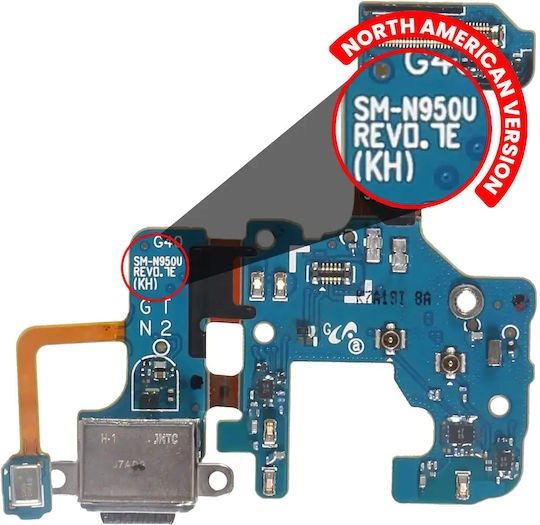 Ladekabel Flex Kabel Samsung Galaxy Note 8 N950u Nordamerika Version Service Pack