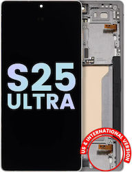 Oled Assembly Frame Samsung Galaxy S25 Ultra 5g Us & International Service Pack Titanium White Silver