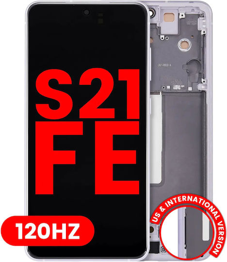 Oled Assembly Frame Samsung Galaxy S21 Fe 5g Us & International Version Aftermarket Plus 120hz Lavender