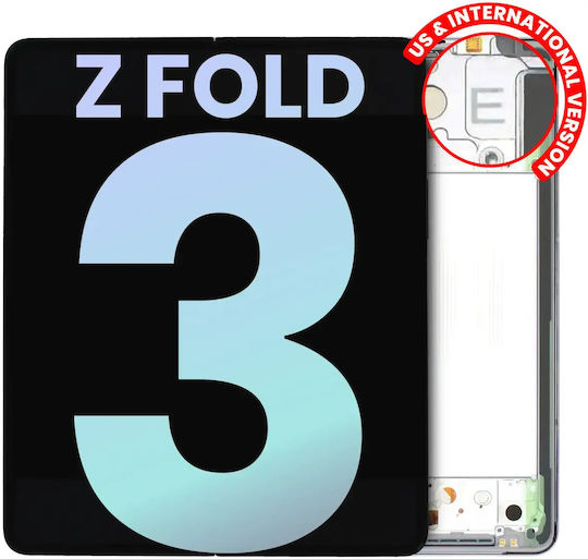 Inner Oled Assembly Frame Samsung Galaxy Z Fold 3 5g Us & International Service Pack Phantom Silver