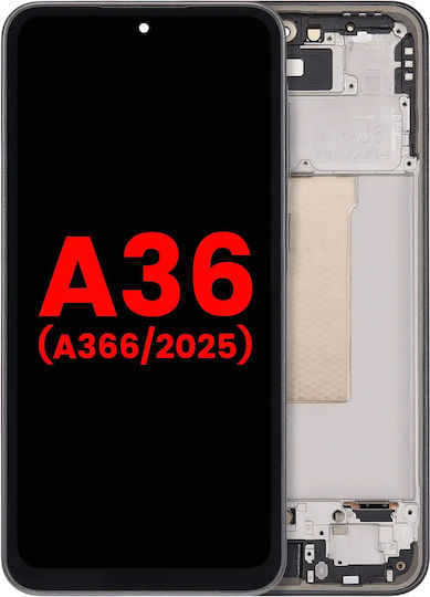 OLED сглобка с рамка Samsung Galaxy A36 5G A366 2025 Aftermarket Plus Черен