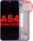 Oled Ersatzbildschirm mit Rahmen Samsung Galaxy A54 5G A546 2023 Us & International Version Aftermarket Plus Lila