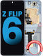 Innen-OLED-Baugruppe Rahmen Samsung Galaxy Z Flip 6 5G US & International Aftermarket Blau