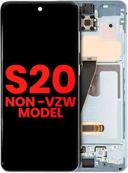 Oled Assembly Frame Samsung Galaxy S20 5g Non-verizon 5g Uw Frame Aftermarket Plus Cloud Blue