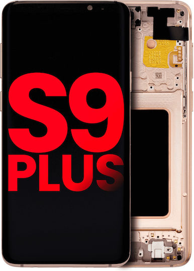 OLED модул с рамка за Samsung Galaxy S9 Plus aftermarket Plus златист Sunrise Gold
