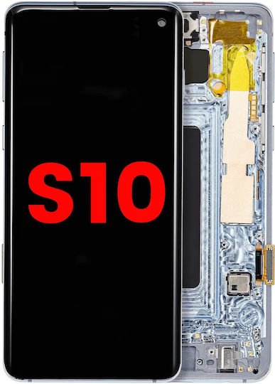 OLED модул рамка Samsung Galaxy S10 aftermarket Plus Prism син