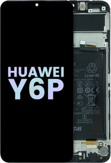 Lcd Assembly Frame Huawei Y6p 2020 Service Pack Midnight Black