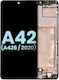 OLED Ersatzbildschirm mit Rahmen Samsung Galaxy A42 5G A426 2020 Service Pack Prism Dot Schwarz