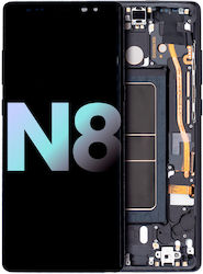 Oled Assembly Frame Samsung Galaxy Note 8 Service Pack Midnight Black