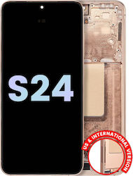 Oled Assembly Frame Samsung Galaxy S24 5g Us & International Version Service Pack Sandstone Orange