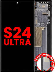 Oled Assembly Frame Samsung Galaxy S24 Ultra Us & International Version Aftermarket Plus Titanium Black