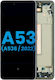 LCD дисплей с рамка Samsung Galaxy A53 5g A536 2022 без сензор за пръстов отпечатък aftermarket Incell черен