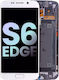 OLED Ersatzbildschirm mit Rahmen Samsung Galaxy S6 Edge CDMA Verizon Sprint Service Pack Weiß Perle