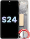 OLED Ersatzbildschirmrahmen Samsung Galaxy S24 5G US & Internationale Version Service Pack Marmor Grau