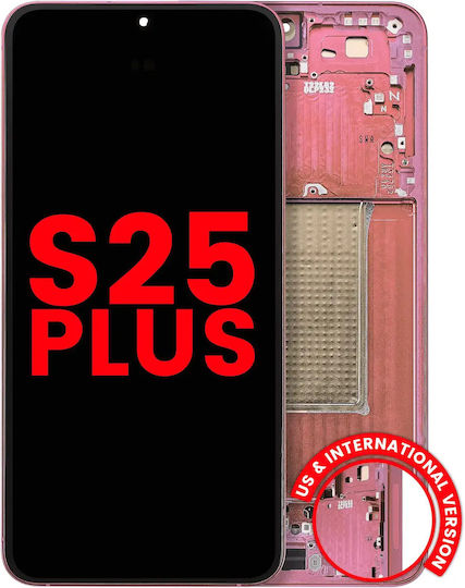 OLED Montage Rahmen Samsung Galaxy S25 Plus 5G US & Internationale Version Aftermarket Plus Korallenrot