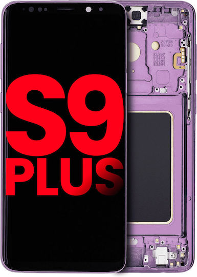 OLED Ersatzbildschirm für Samsung Galaxy S9 Plus mit Rahmen Lila