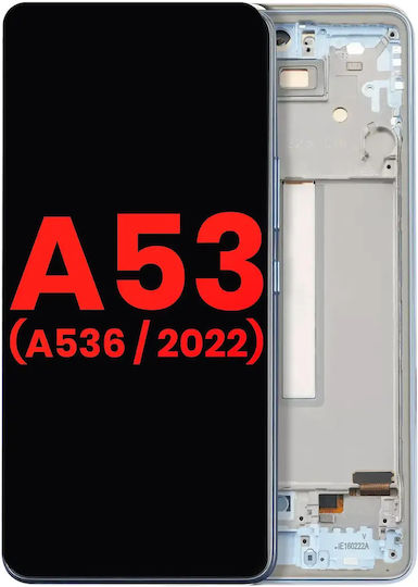 Oled Assembly Frame Samsung Galaxy A53 5g A536 2022 6.36" Aftermarket Plus Blue