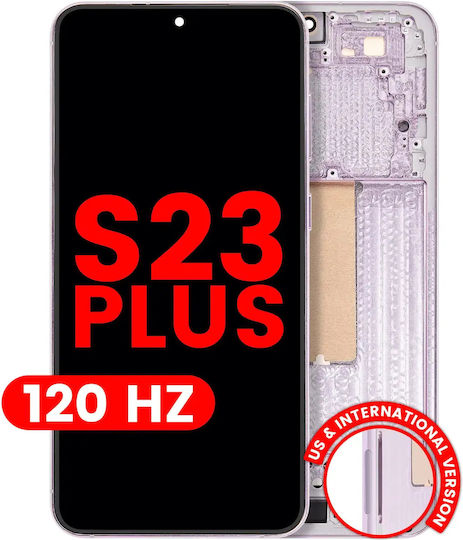 Oled Assembly Frame Samsung Galaxy S23 Plus Us & International Aftermarket Plus 120hz Lavender