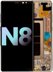 Oled Assembly Frame Samsung Galaxy Note 8 Service Pack Maple Gold