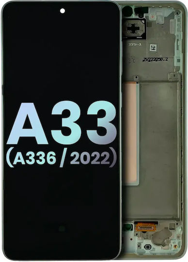 Oled Assembly Frame Samsung Galaxy A33 5g A336 2022 Service Pack Awesome White