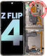 Inner Oled Assembly Frame Samsung Galaxy Z Flip 4 5g Us & International Service Pack Pink Gold