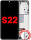 Oled Assembly Frame Samsung Galaxy S22 5g Us & International Aftermarket Plus White