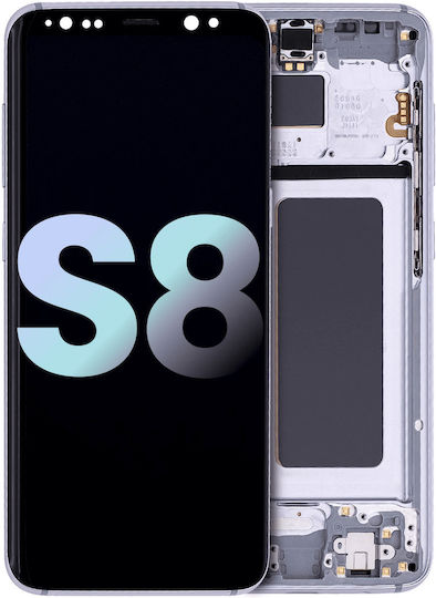 Oled Assembly cu ramă Samsung Galaxy S8 Service Pack Gri Orhidee