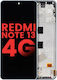 OLED Ersatzbildschirm für Xiaomi Redmi Note 13 4G mit Rahmen Plus Eisblau