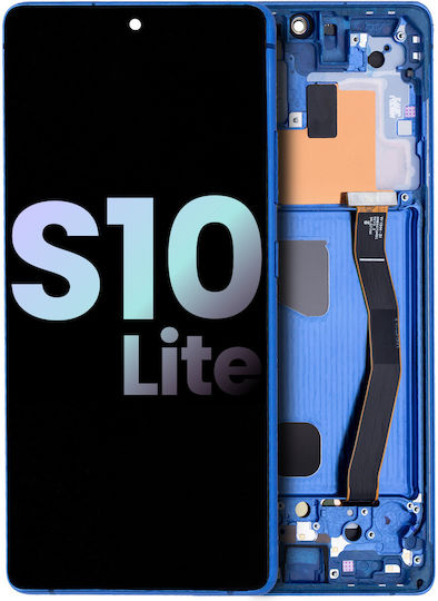 Oled Assembly Frame Samsung Galaxy S10 Lite Service Pack Prism Blue