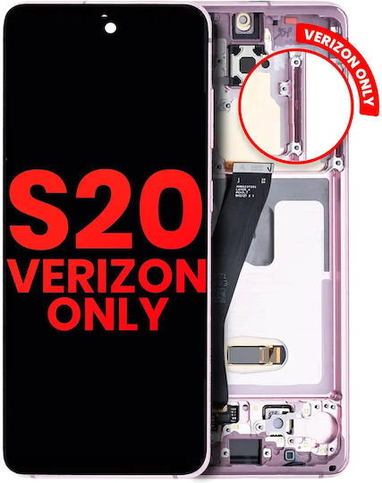 OLED модул рамка Samsung Galaxy S20 5g Verizon 5g Uw само рамка aftermarket Plus облачно розов