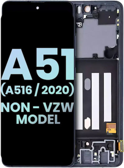Oled Assembly Frame Samsung Galaxy A51 5g A516 2020 Non-verizon 5g Uw Frame Service Pack Prism Cube Black