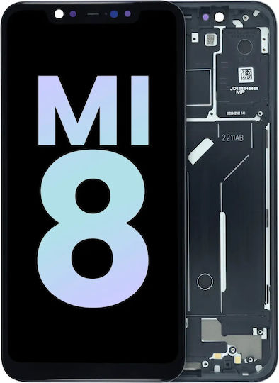 Oled Assembly Frame Xiaomi Mi 8 Service Pack Black