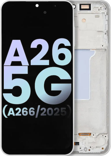 Oled Assembly Frame Compatible Samsung Galaxy A26 5g A266 2025 Service Pack White