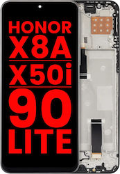 Lcd Assembly Frame Honor X8a X50i 90 Lite Aftermarket Plus Midnight Black