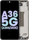 OLED Montage Rahmen Samsung Galaxy A36 5G A366 2025 Service Pack Schwarz