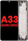 OLED Ersatzbildschirmrahmen Samsung Galaxy A33 5G A336 2022 Aftermarket Plus Schwarz