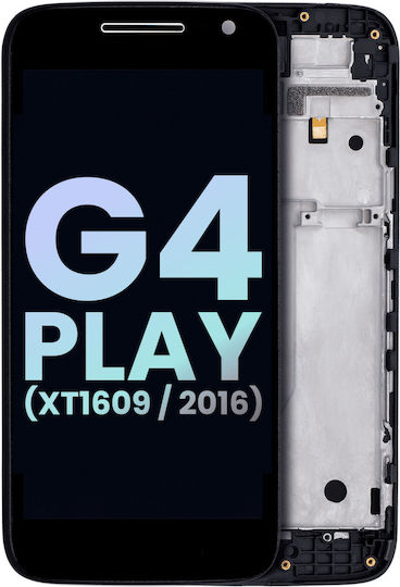 Lcd Assembly Frame Motorola Moto G4 Play Xt1609 2016 Genuine Oem Black
