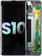 OLED Ersatzbildschirm mit Rahmen Samsung Galaxy S10 Service Pack Prisma Grün