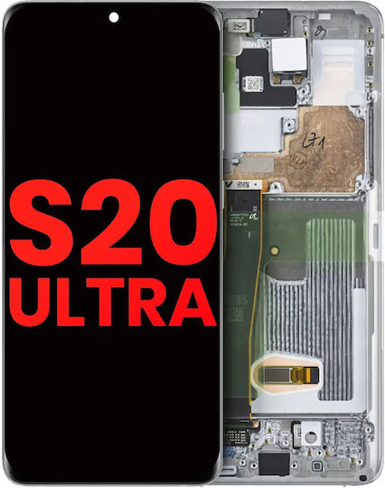 Oled Montage Rahmen Samsung Galaxy S20 Ultra 5G Nachbau Plus Wolkiges Weiß