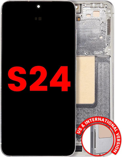 Oled Assembly Frame Samsung Galaxy S24 5g Us & International Version Aftermarket Plus Marble Grey