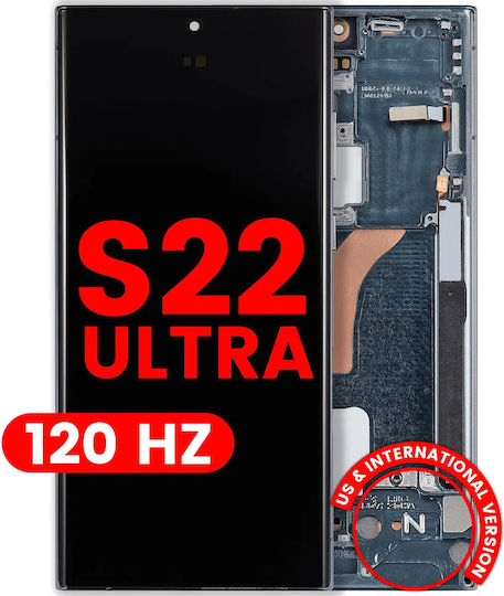 Oled Ersatzbildschirmrahmen Samsung Galaxy S22 Ultra 5G US & Internationale Version Nachmarkt Pro 120Hz Grüne